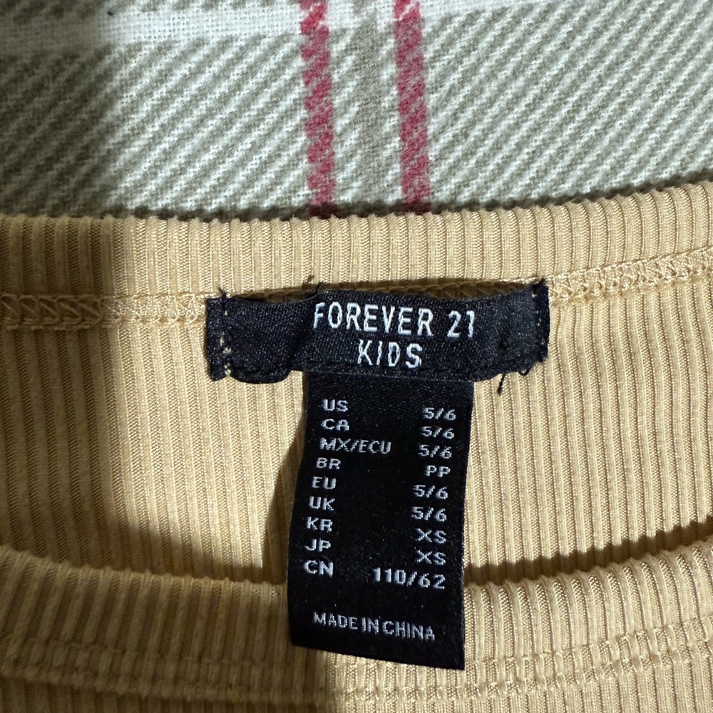 Forever 21 Kids Tan Ribbed Top/Dress - Picture 3 of 3